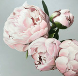 Sweet Love, pioenroos schilderij.