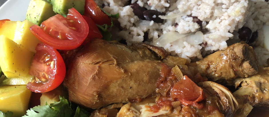 Stew Chicken with Rice and Peas