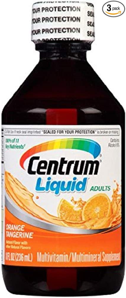 PACK OF 3 EACH CENTRUM LIQUID MULTI-VITAMIN 8OZ