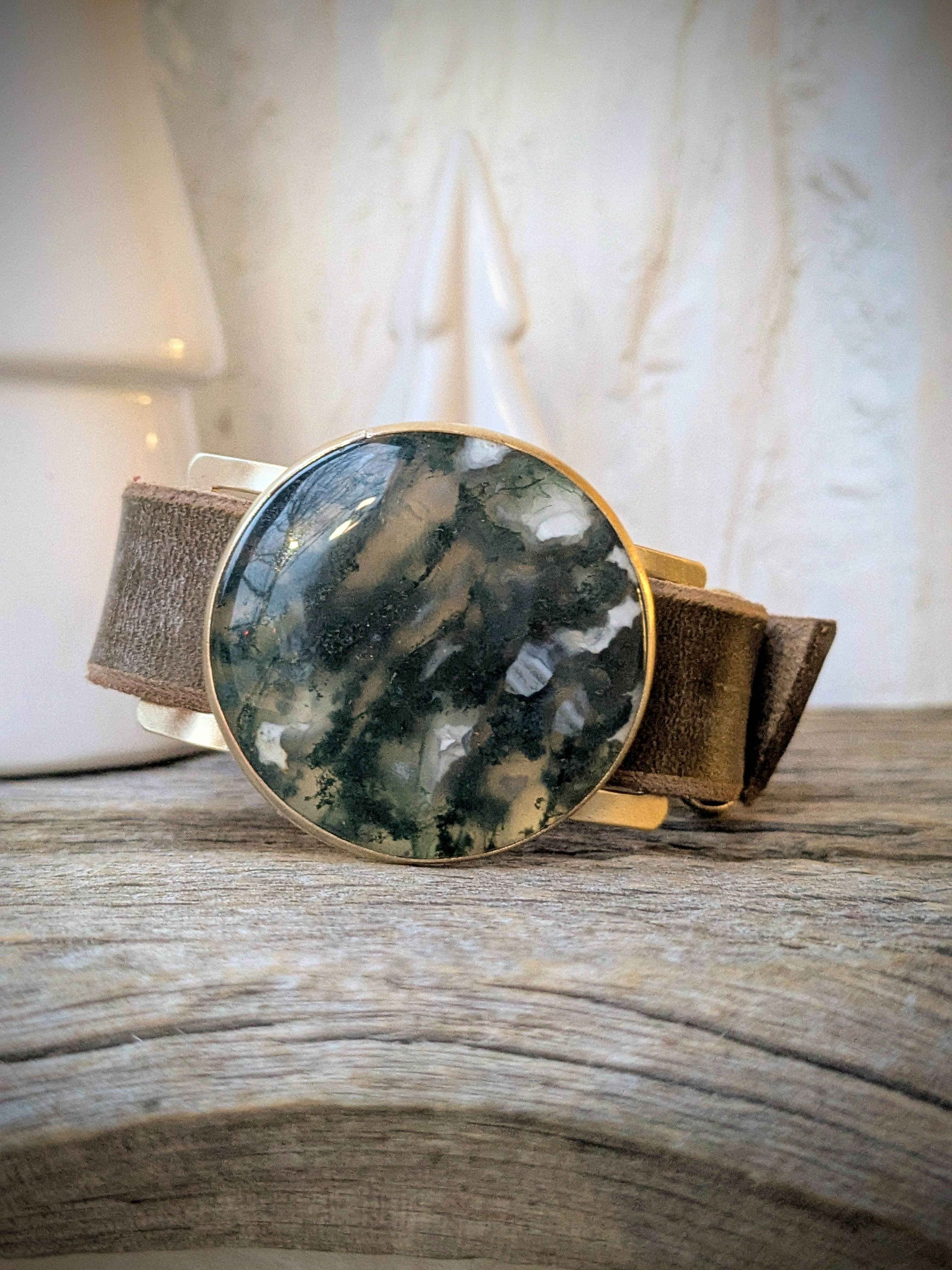Moss Agate Watchband