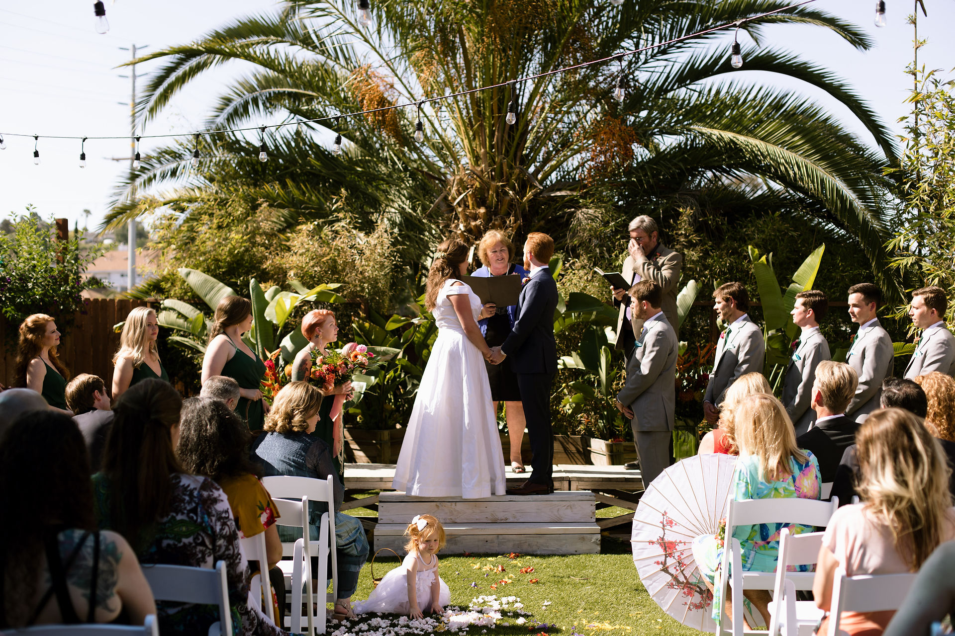 vibrant lush tropical downtown san diego wedding decor details inspiration diy styling