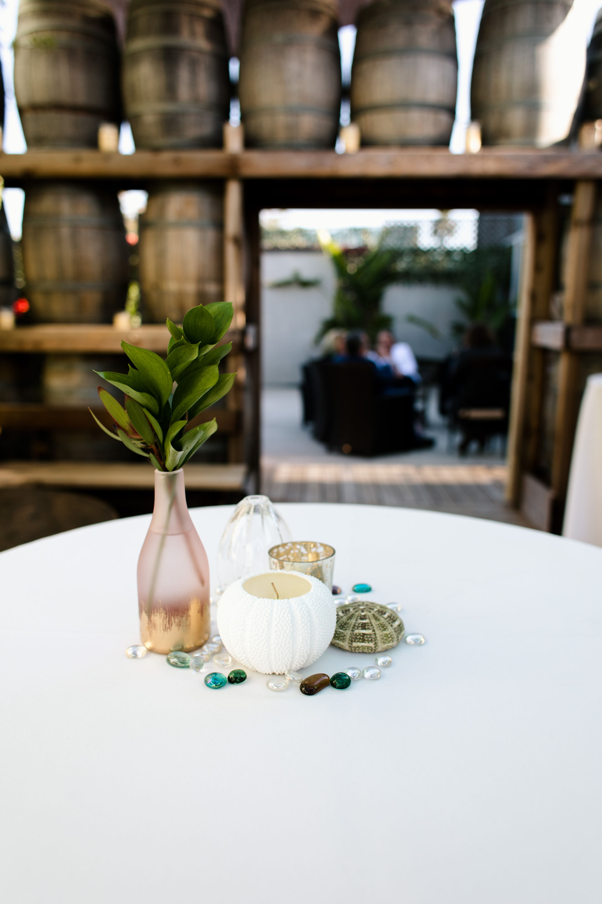 tropical table reception decor inspiration vibrant sushi dinner at downtown san diego wedding coastal decorations