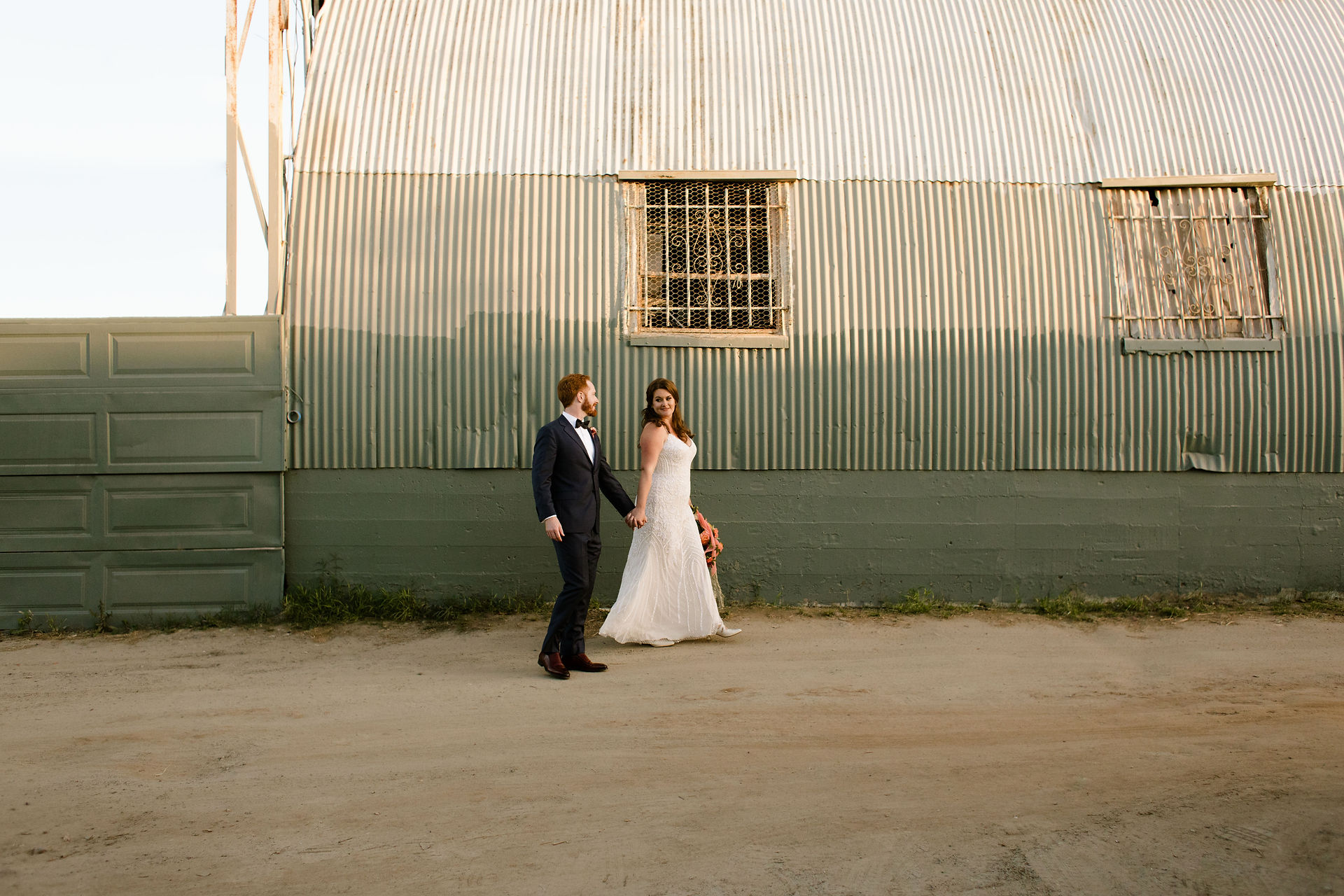 tropical unique wedding inspiration san diego downtown vibrant bouquet beaded dress ginger groom sunset romantics
