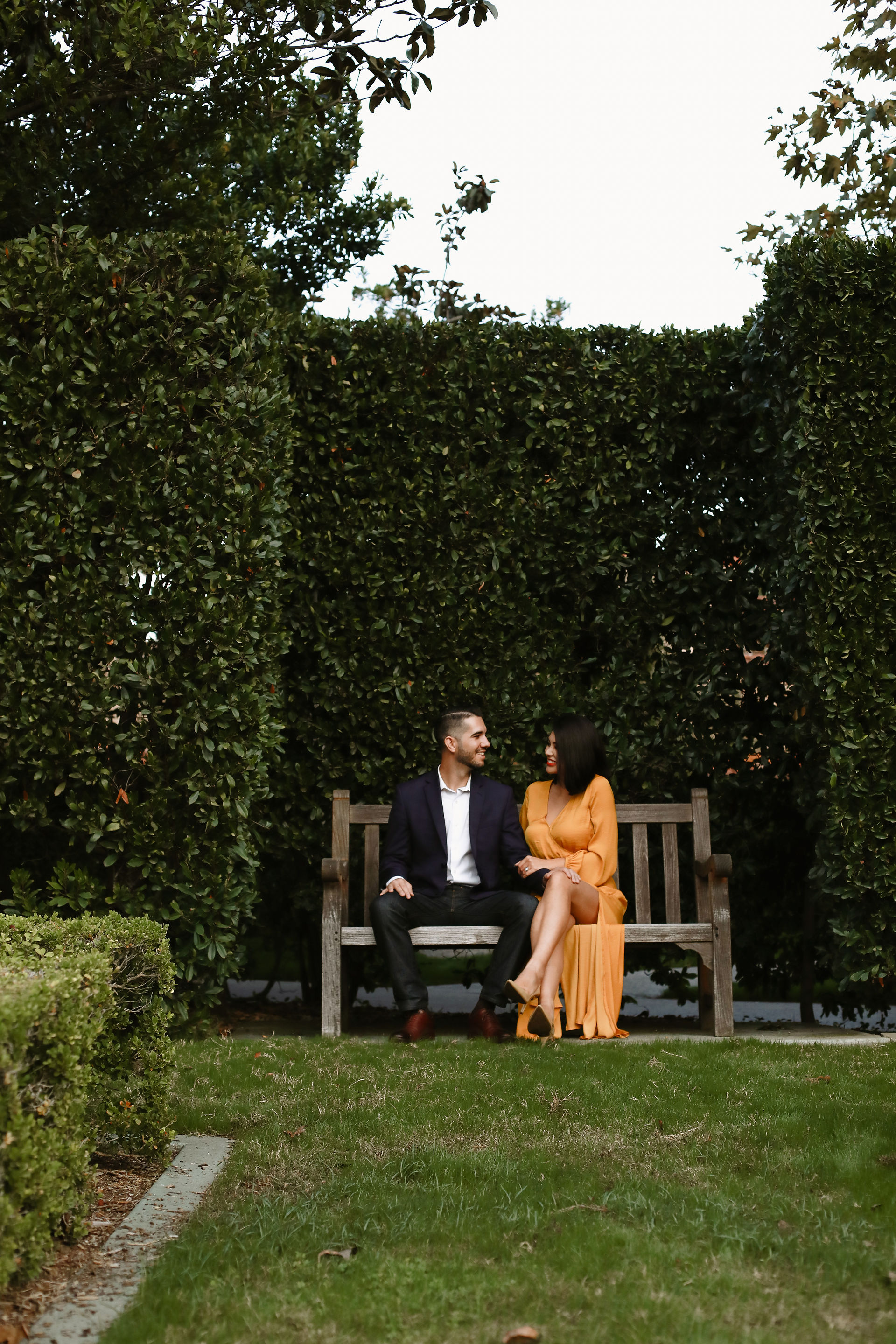 San Diego downtown wedding engagement portraits