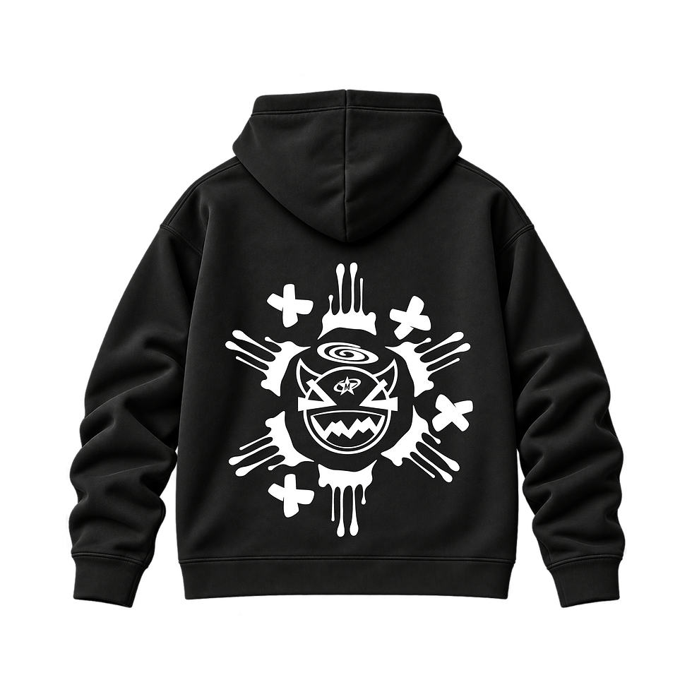 Thumbnail: maziak akuma remix hoodie, back view