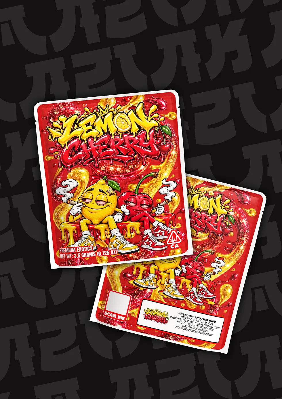 Lemon Cherry bag packaging artwork shown in an additional product preview