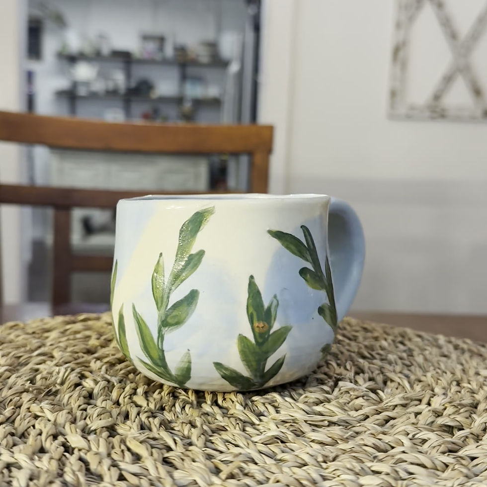 Thumbnail: 10oz Blue and White with Ferns Mug