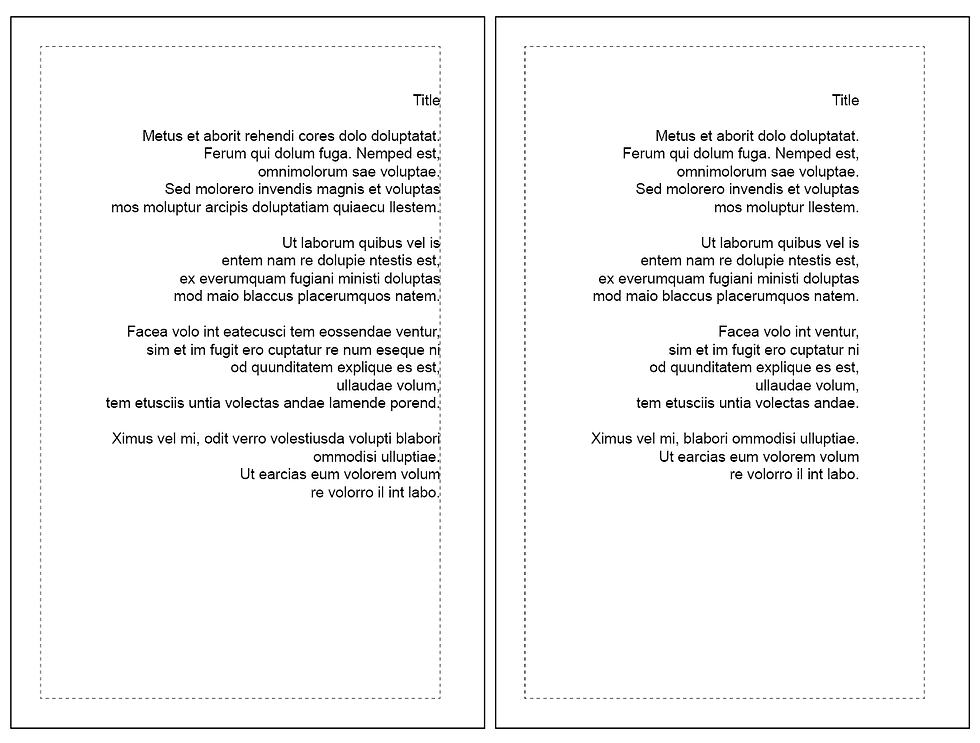Examples of formatting for right-aligned poems