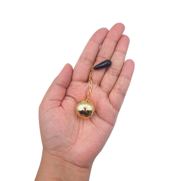 Pingente Vaginal Metal com Pedra Gota
