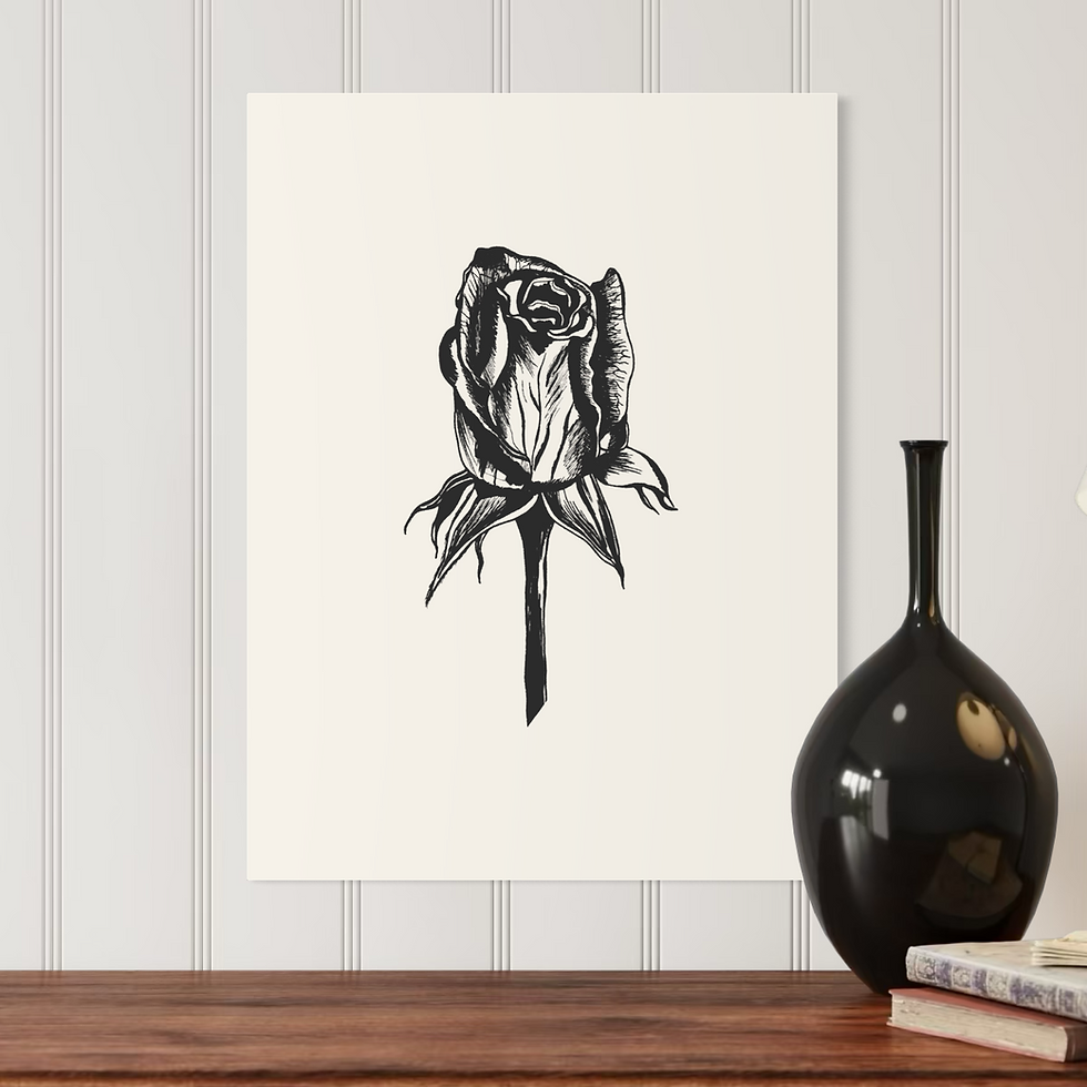 Thumbnail: Flourish Rose Print | Bud to Bloom Collection | Botanical Rose Fine Art Print