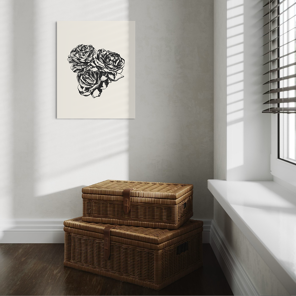 Thumbnail: Abundance Rose Print | Botanical Rose Bouquet Fine Art Print | Floral Wall Art