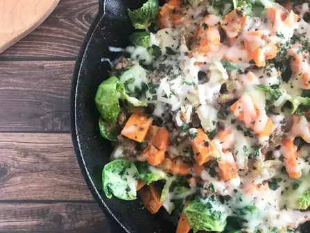 Sweet Potato & Ground Beef Skillet