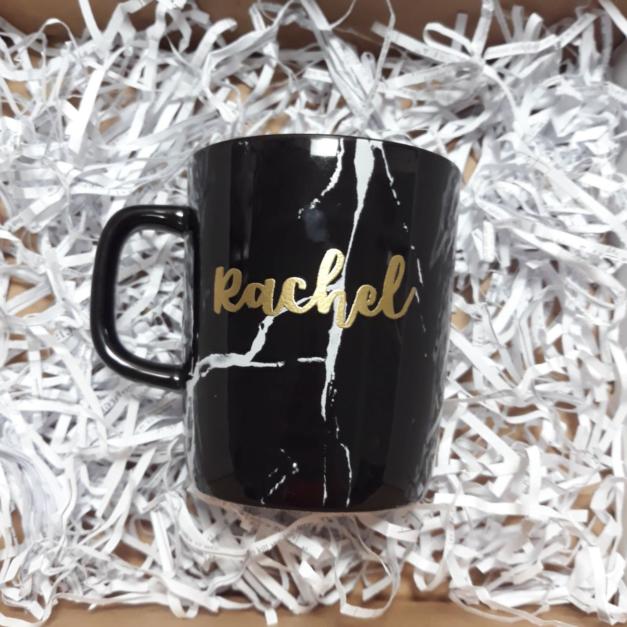Black Marble Mug