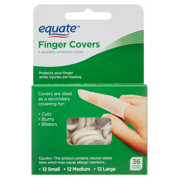 Equate Latex Finger Covers, 36 Count