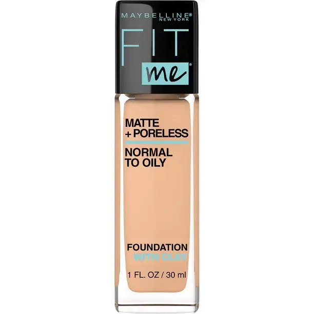 Maybelline Fit Me Matte + Poreless Liquid Foundation Makeup, Classic Tan, 1 fl o