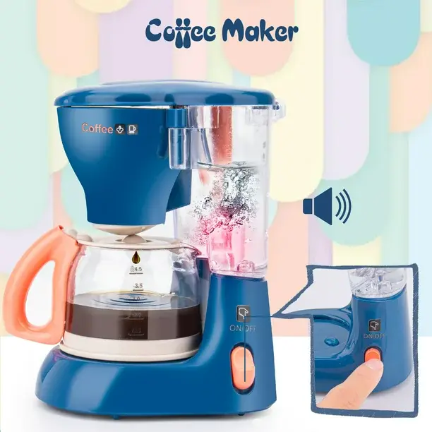 Kids Coffee Maker Pretend Playset Kid Play Kitchen House Appliance Toys Mini Ch