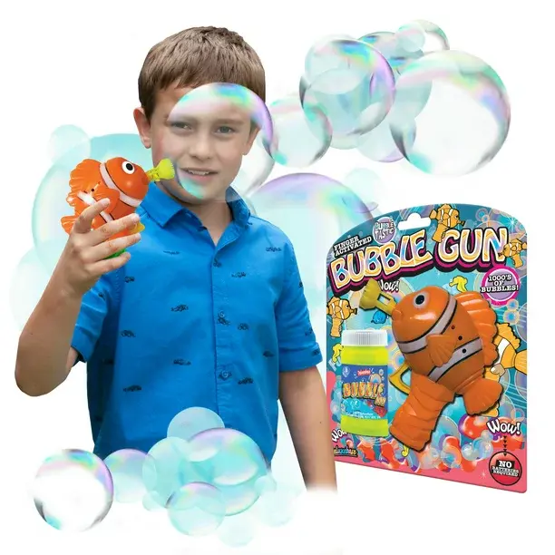Bubble Gun - Clown Fish from Deluxebase. Animal Bubble Blower Toy. Fun bubble ma