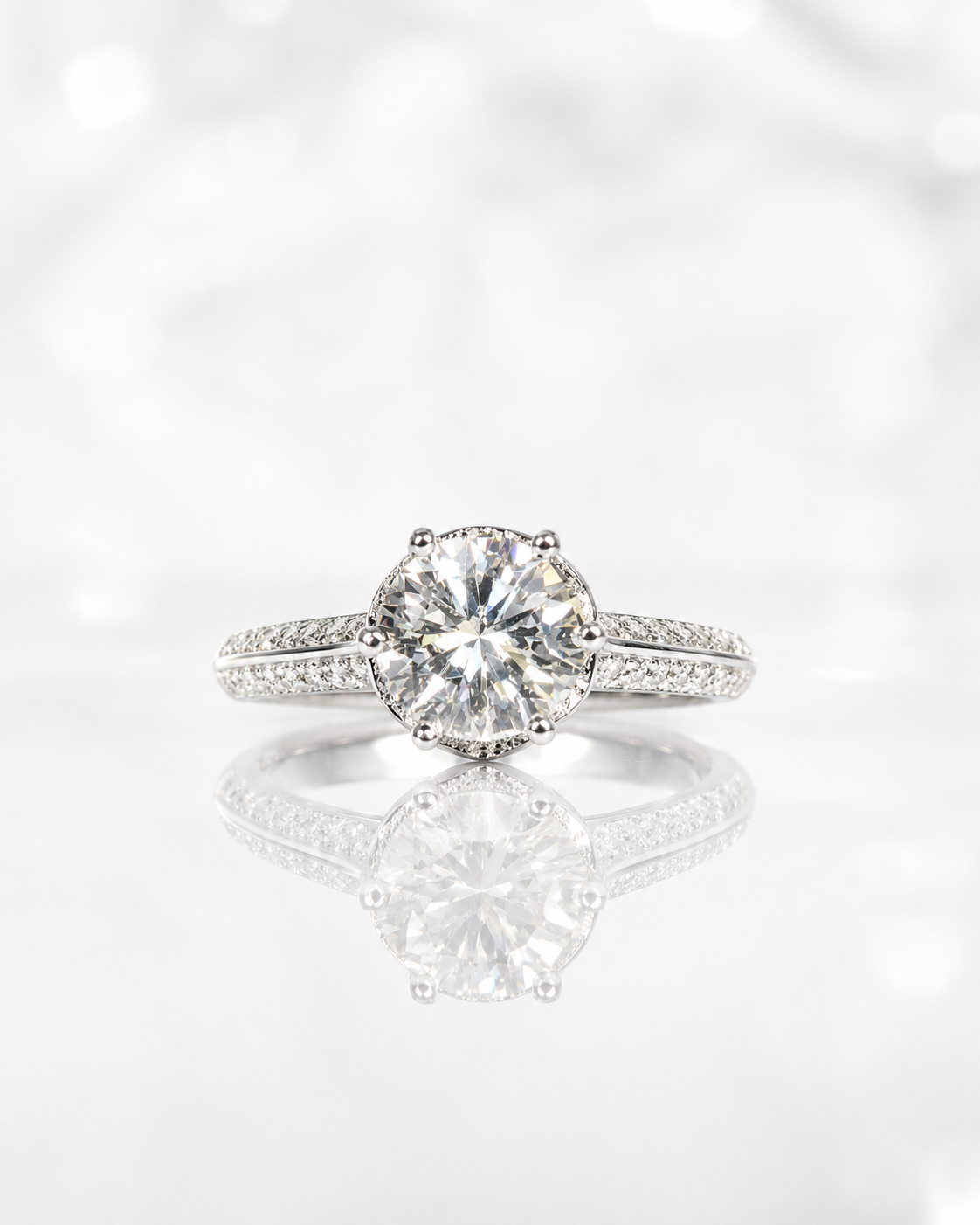 ANILLO HALO MOISSANITA