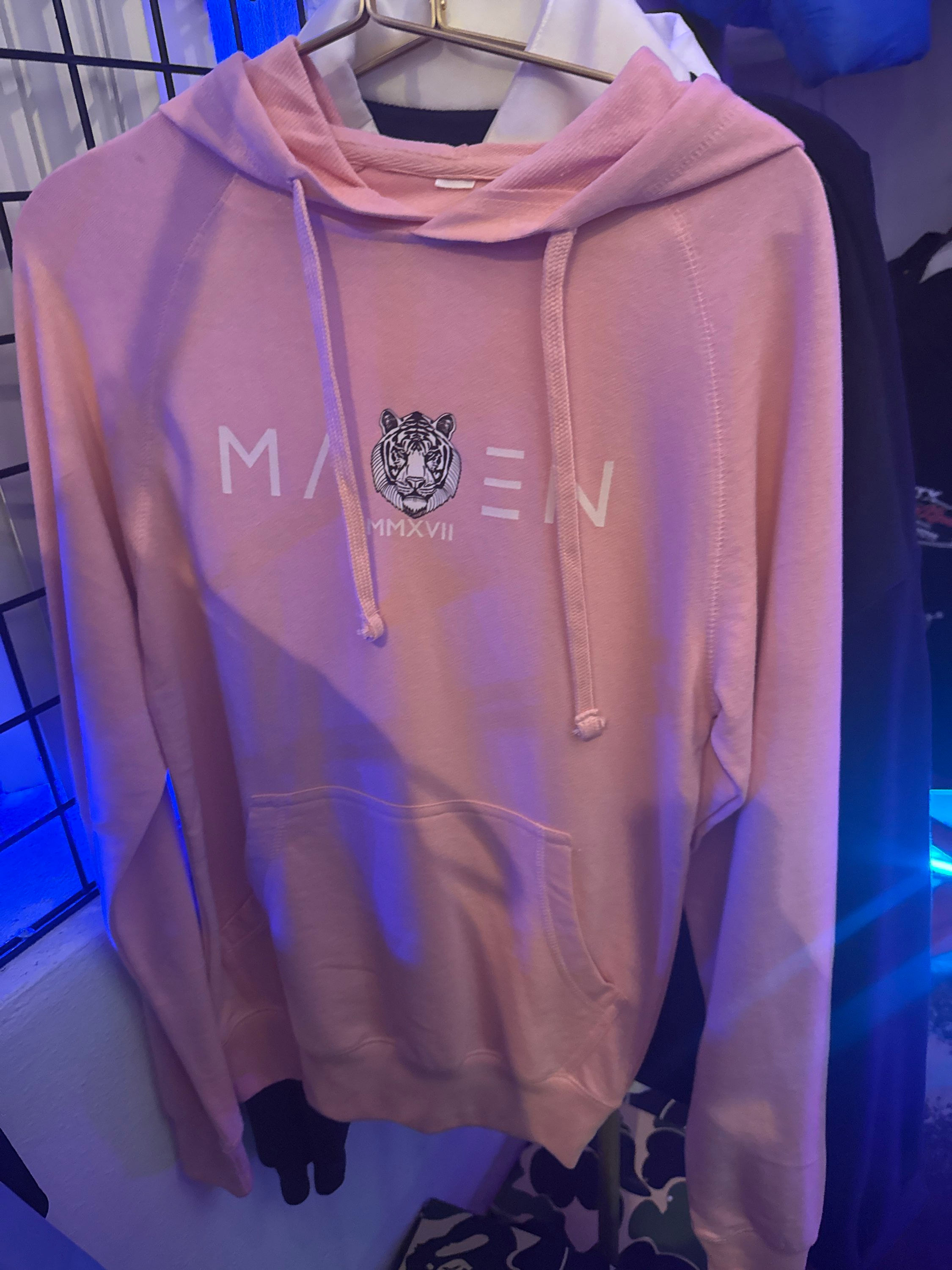 Pink MACEN pullover hoodie