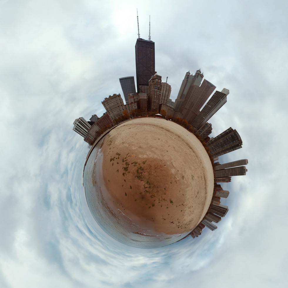 Hancock Building and Oak Beach, Chicago 2012