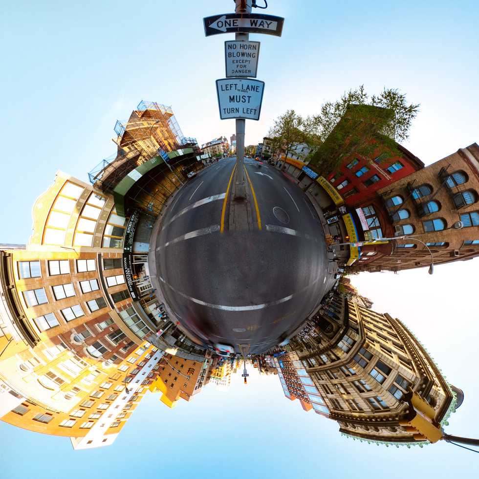 Spherescape 360 Panorama Intersection of Spring and Bowery St in the Bowery, New York City