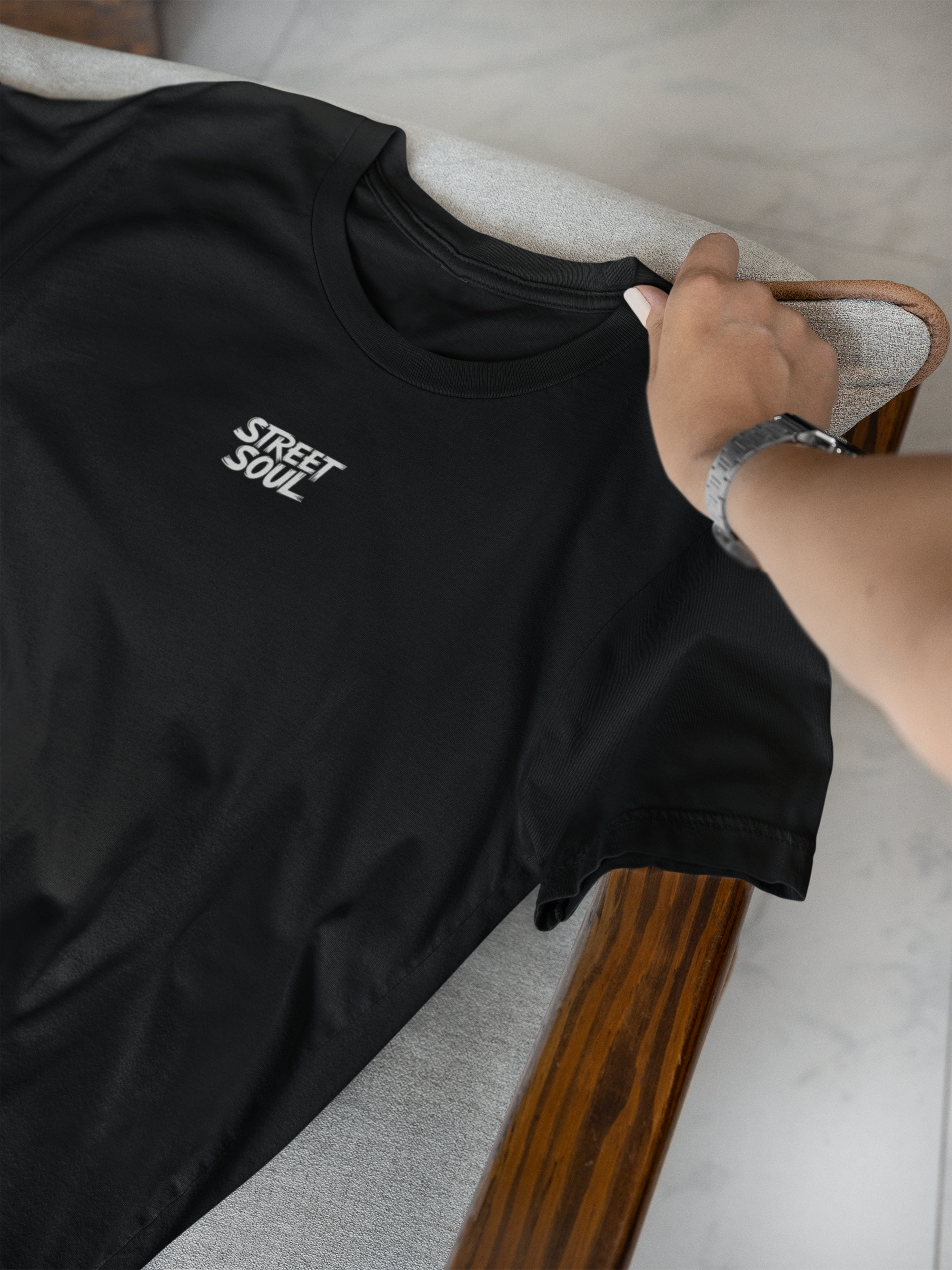 Rayven Street Soul Baskılı Erkek Basic T-Shirt