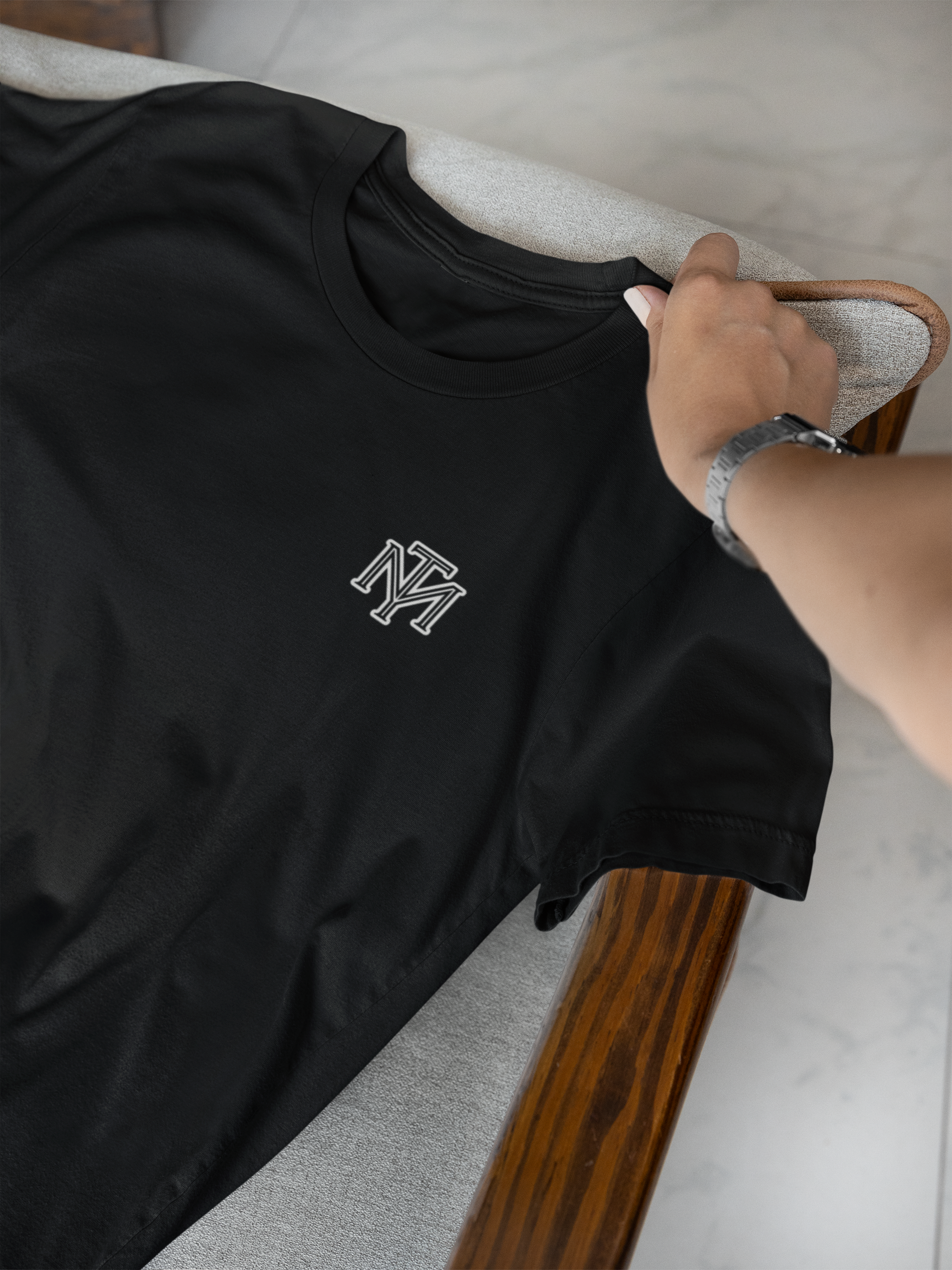 Rayven TM Minimal Logo Baskılı Erkek Basic T-Shirt