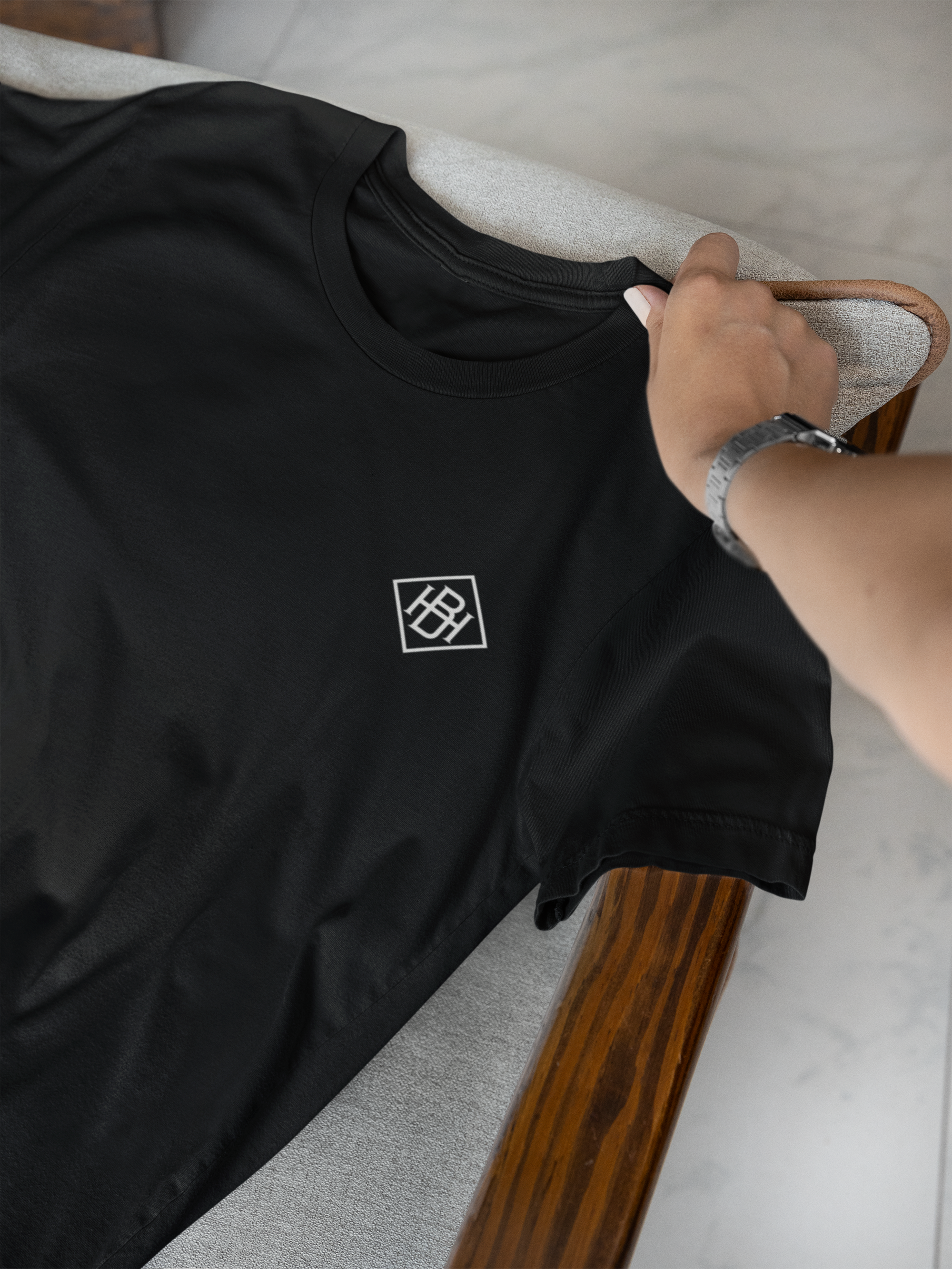 Rayven HB Minimal Baskılı Erkek Basic T-Shirt