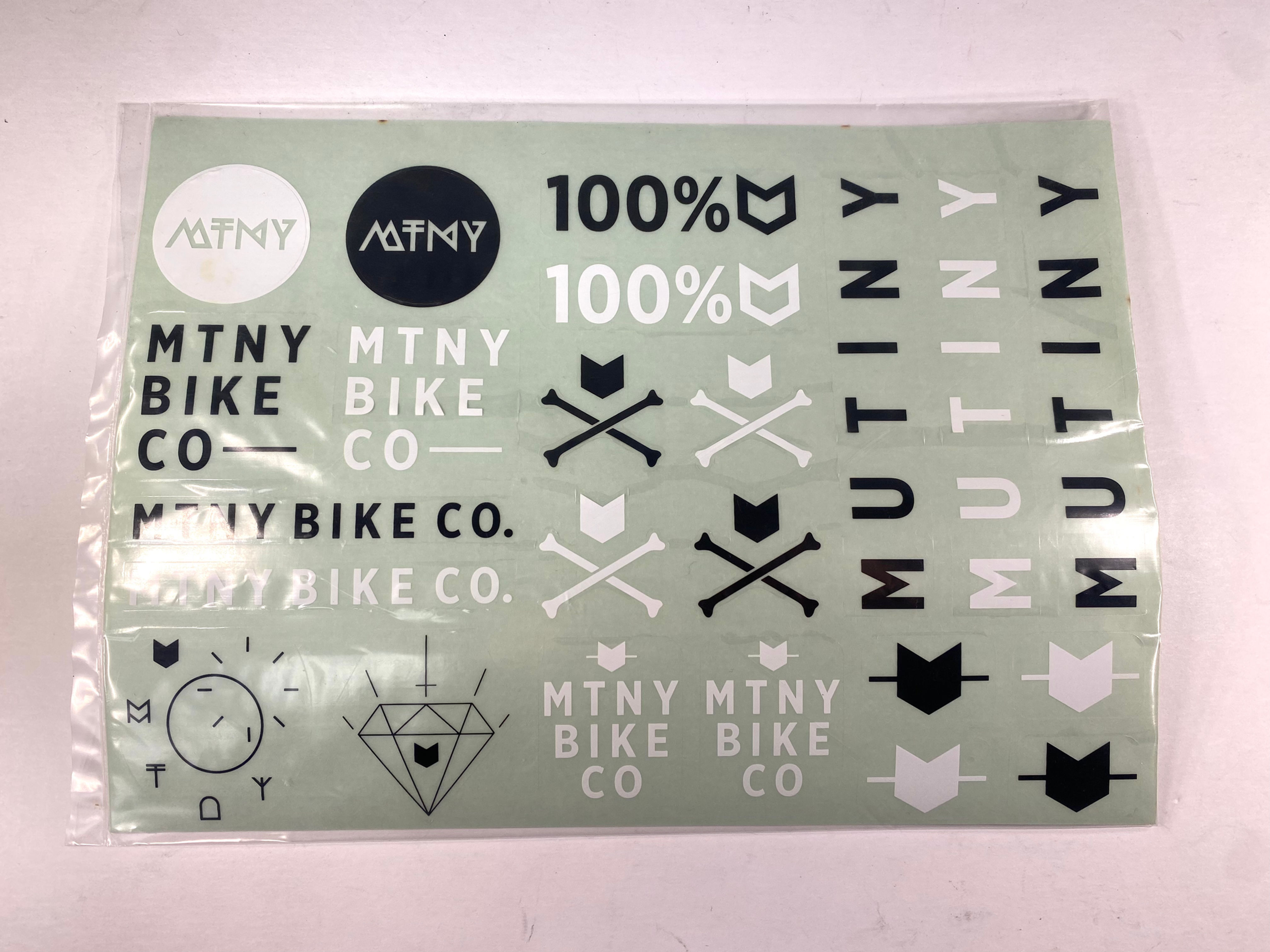 Mutiny BMX 23pc Sticker Set - Black & White (2016)