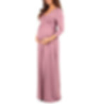 3L. Mother Bee Mauve Pink Surplice Dress-LG