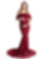 9L Lace Fishtail Ruffled Maternity Dress Bugundy - LG