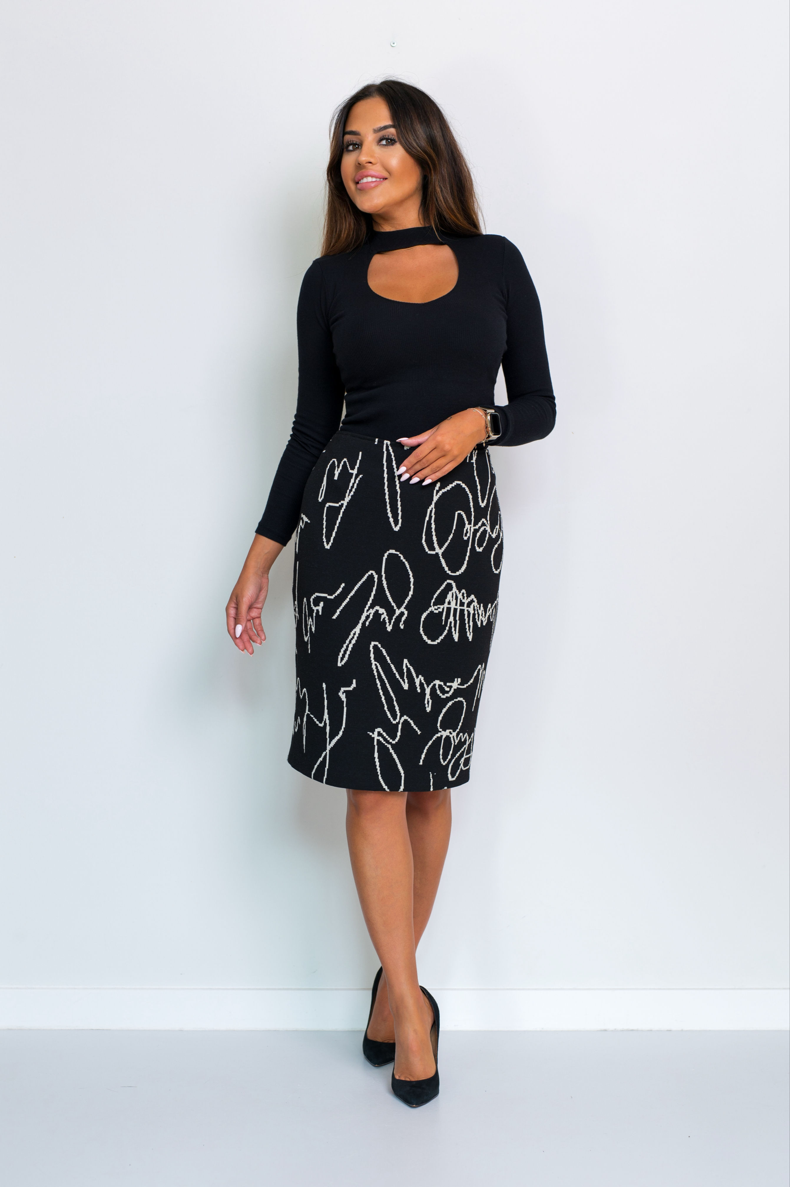 Spódnica ołówkowa autograf L 509