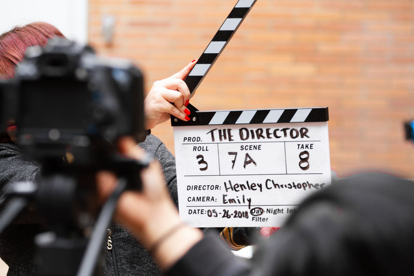 Movie clapper board