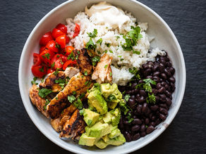 Chicken Burrito Bowl with Black Beans & Avocado