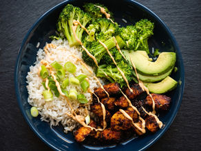 Honey Soy Salmon Rice Bowl with Broccoli & Avocado