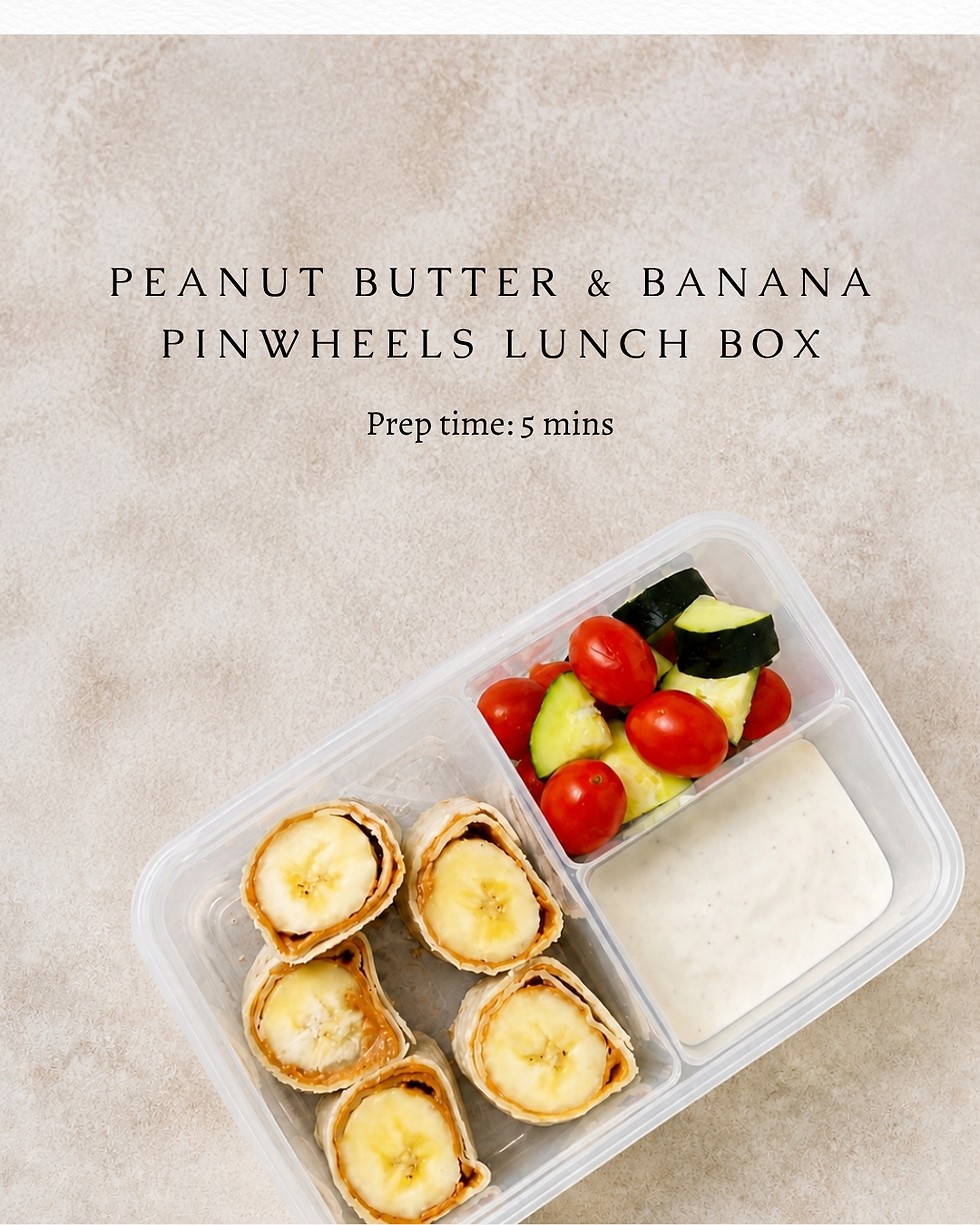 Peanut Butter & Banana Pinwheels Lunch Box