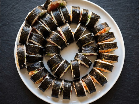 Homemade Salmon & Tuna Sushi Rolls
