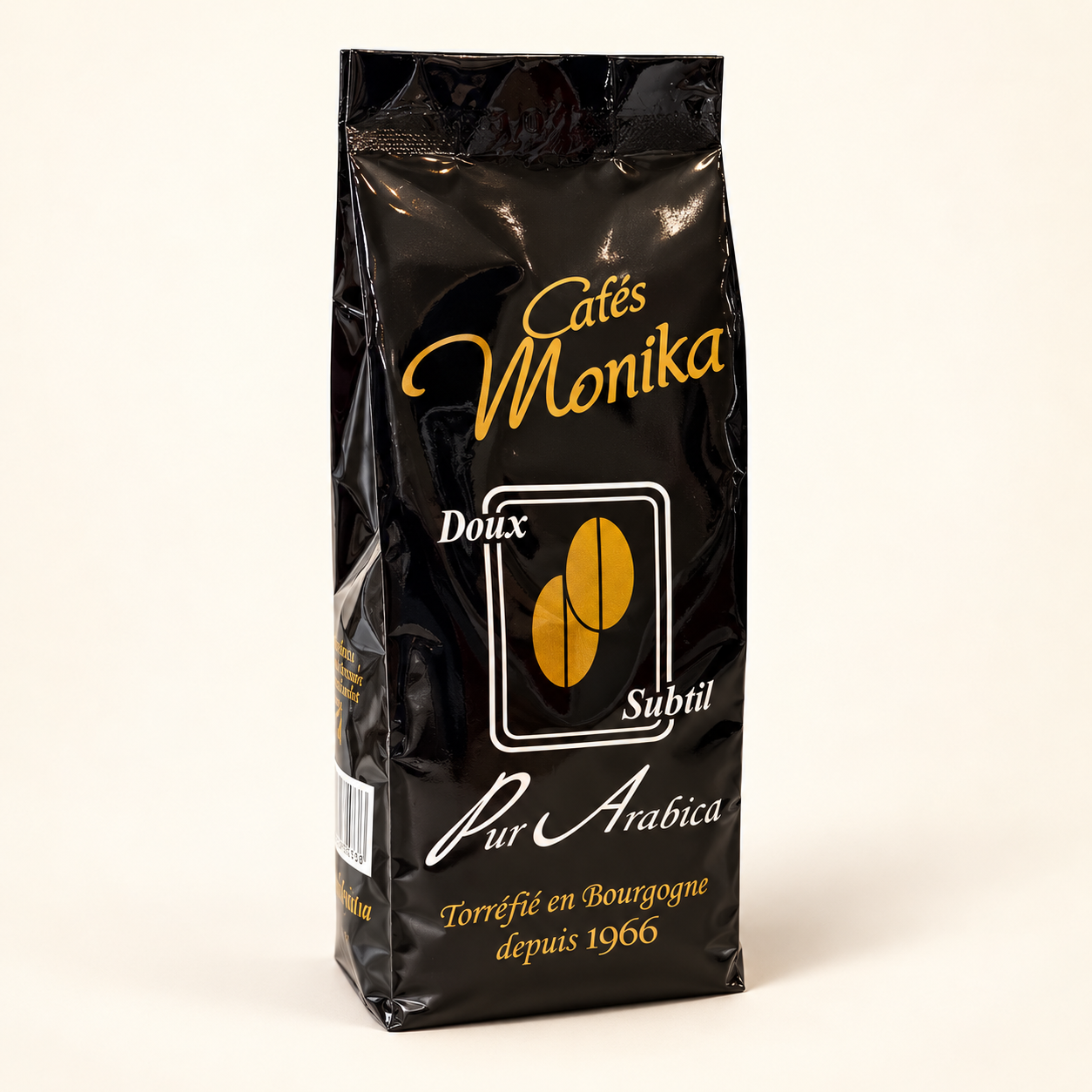 Paquet de café moulu Pur Arabica Doux et Subtil, Cafés Monika, 250 g