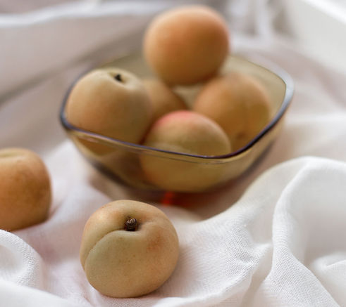 Schale mit frischen Aprikosen