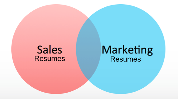 What information should be written on a sales and marketing professionals resume?
