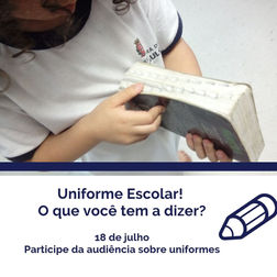 Uniforme Escolar! O que você tem a dizer?