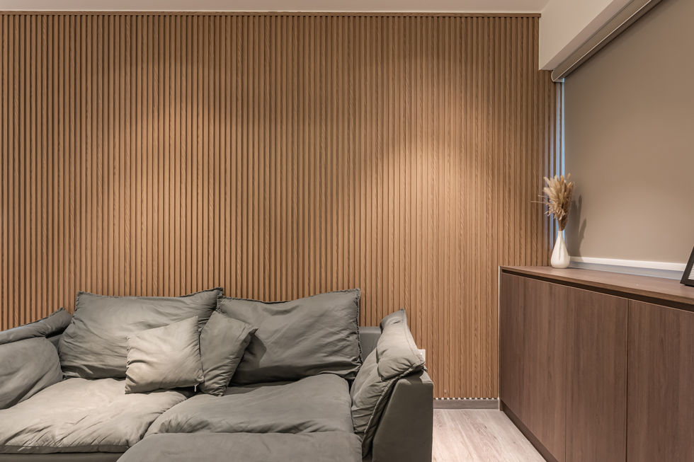 We balanced the clean geometry of the built-ins with soft, overstuffed seating in muted sage tones, so the room feels both tailored and lived-in. Every corner, from the recessed lighting to the low-profile console, was calibrated to maintain visual flow and a sense of quiet ease