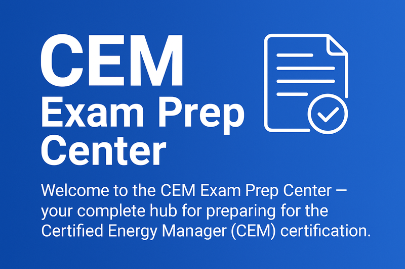 Welcome to the CEM Exam Prep Center — your complete hub for preparing for the Certified Energy Manag