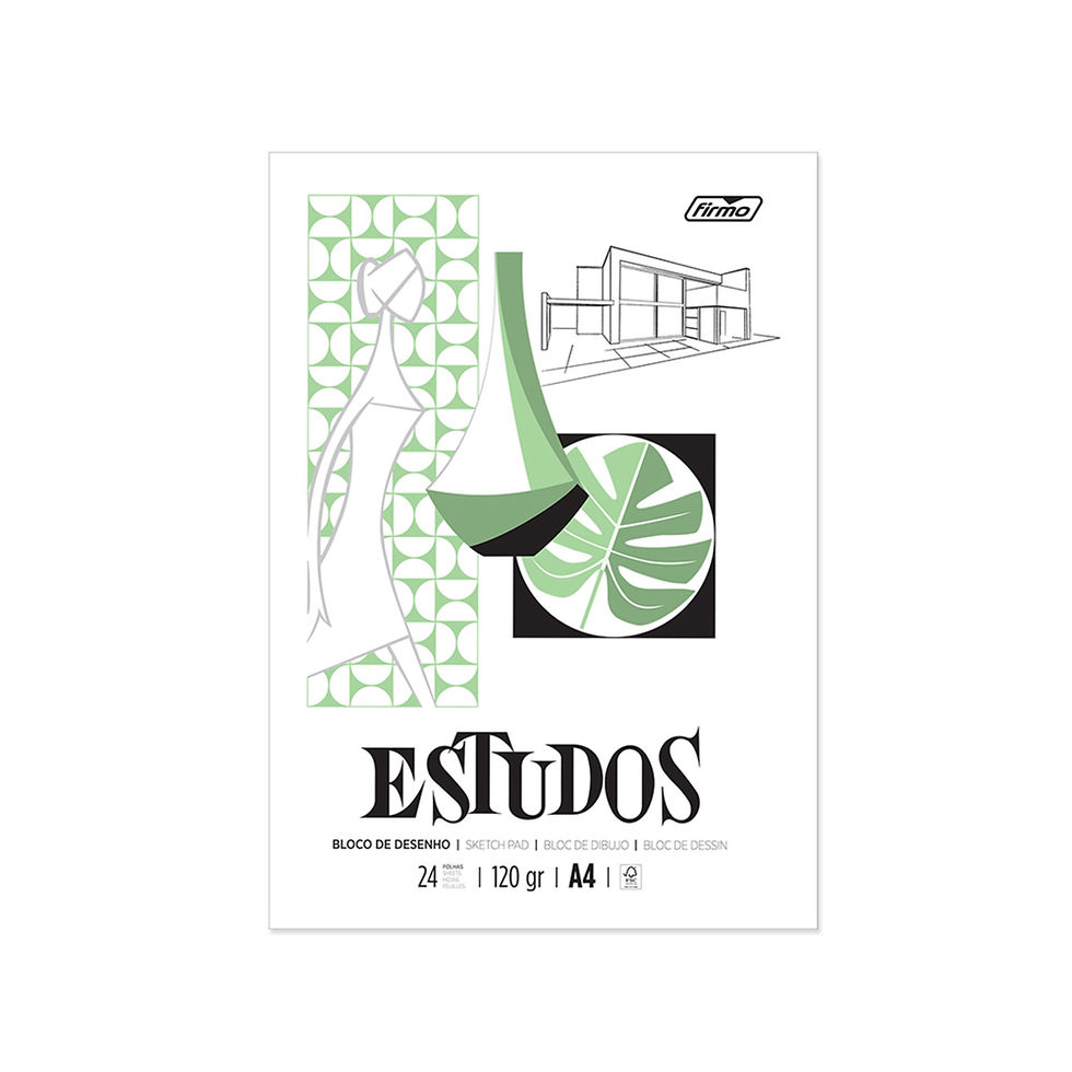 Bloco de Desenho Firmo - "Estudos" A4 - 120g/m²