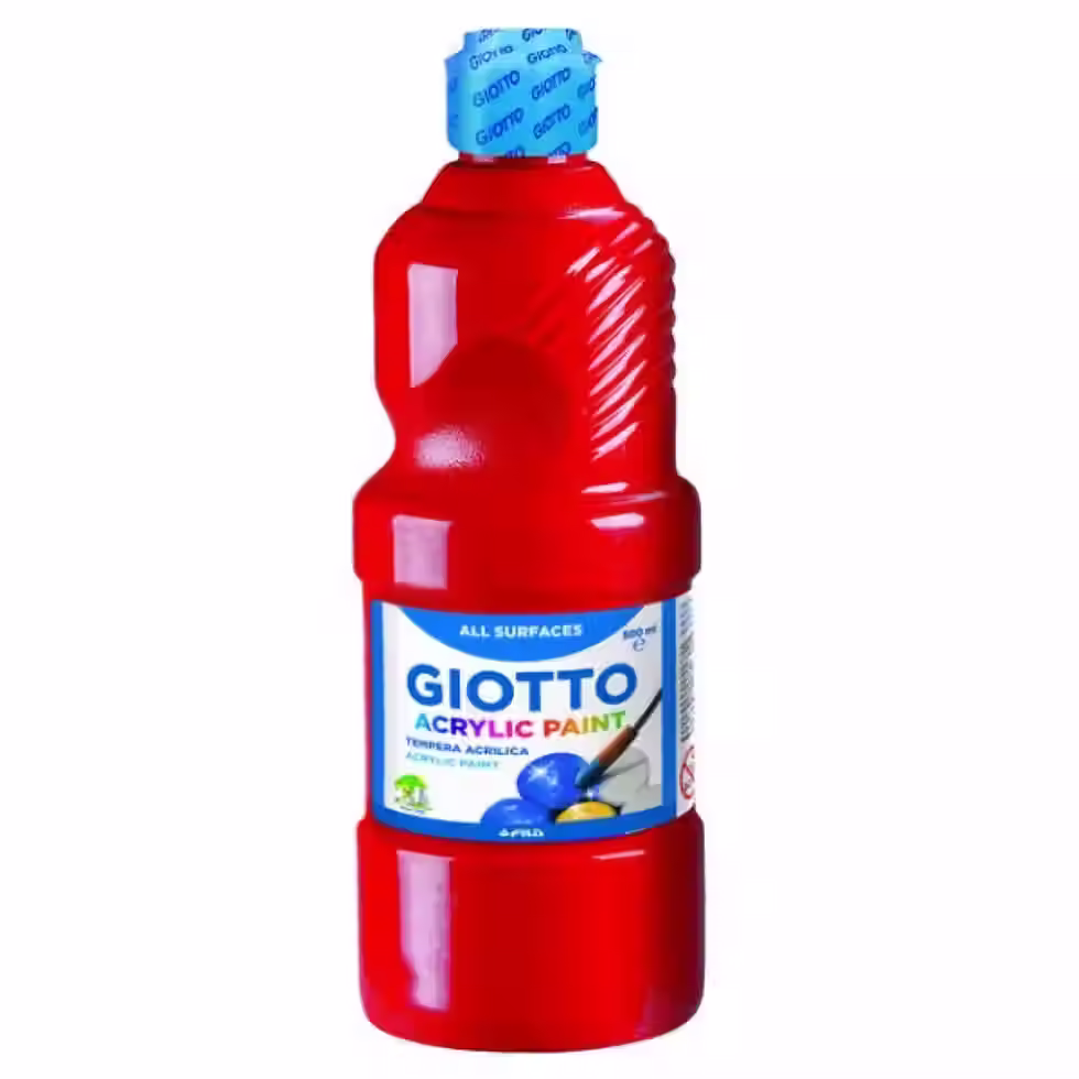 Tinta Acrílica Giotto - Vermelho Vibrante (500ml) para Obras Cheias de Paixão!