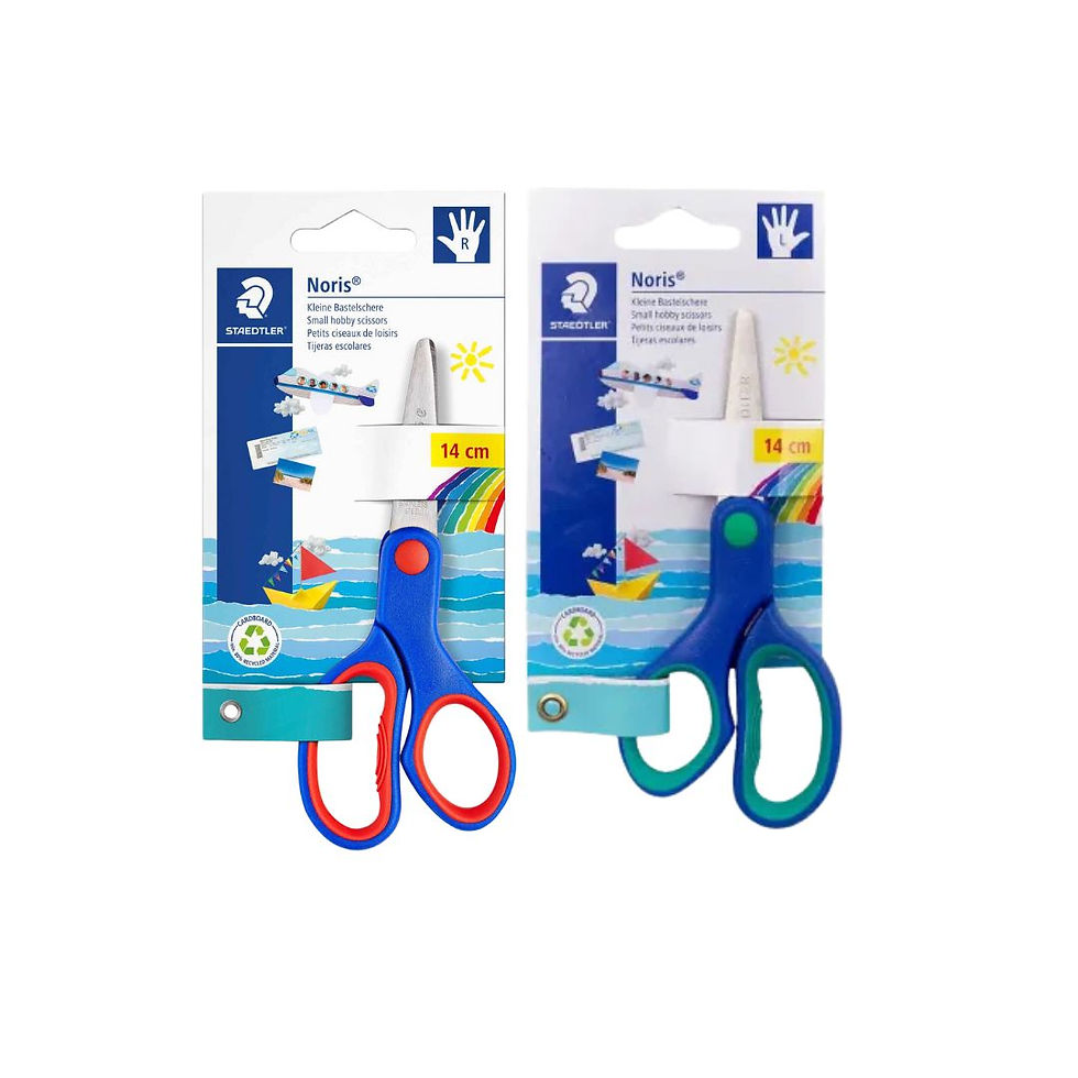 Tesouras Infantis Noris - 14cm L/R - Conforto e Segurança para Pequenas Mãos