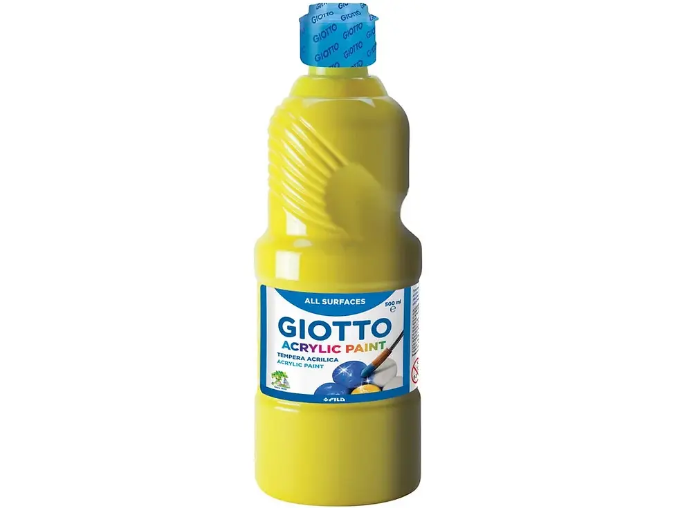 Tinta Acrílica Giotto - Amarelo Brilhante (500ml) para Obras Cheias de Luz!