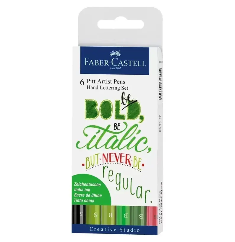 Faber-Castell Pitt Artist Hand Lettering – 6 unidades