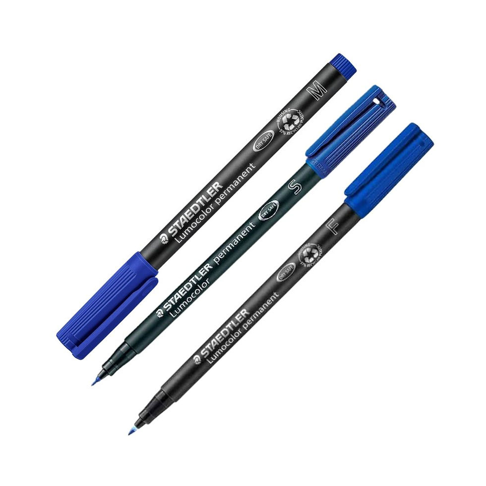 Marcadores Permanentes STAEDTLER Lumocolor Azul - Pontas F, M e S