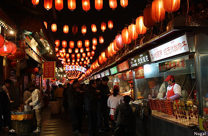 mercado noturno beijing mochileiros